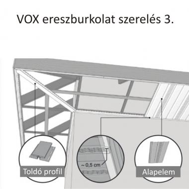 VOX ereszburkolat SV-07 perforált alapelem fehér